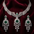 Emerald Crown Statement Necklace Set