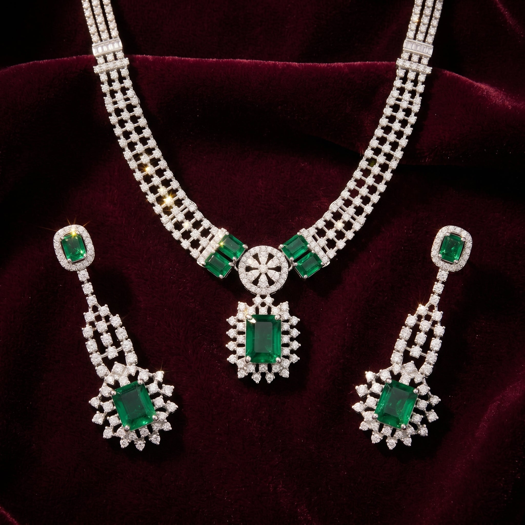 Rivaya Emerald Grace Choker Set