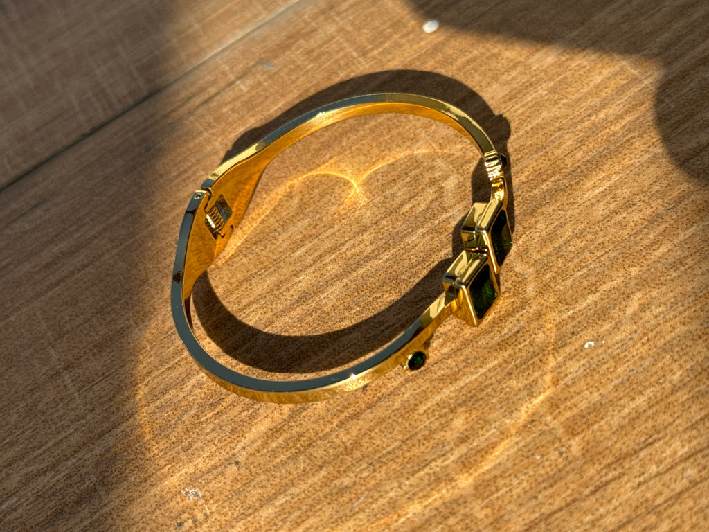 Rivaya's Emerald Grace Gold Bracelet