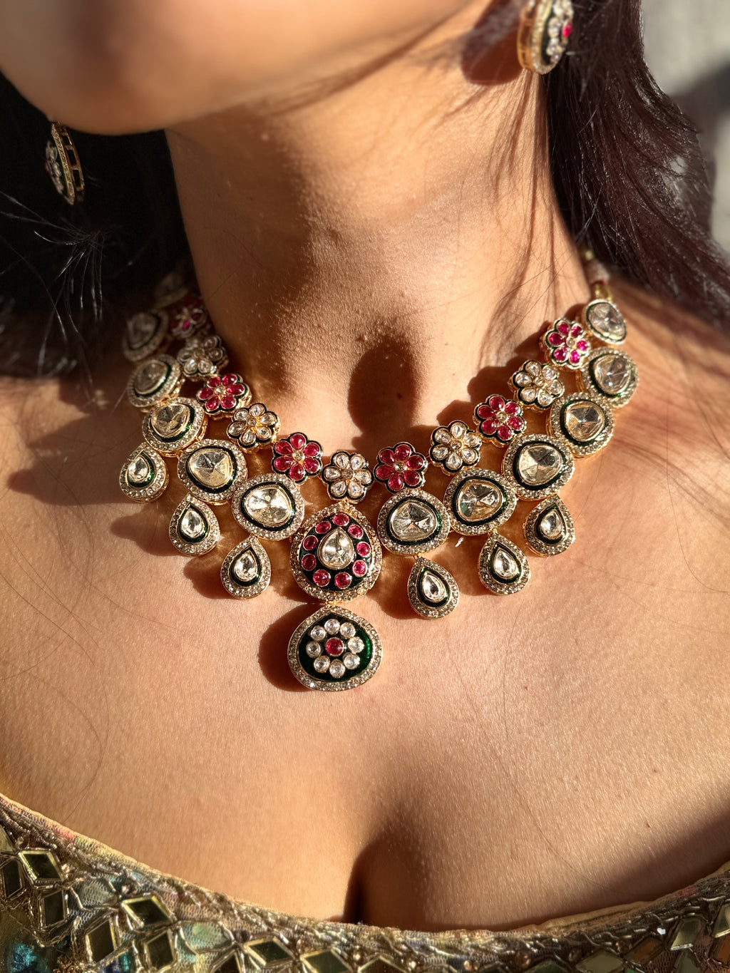 Royal Kundan Floral Necklace