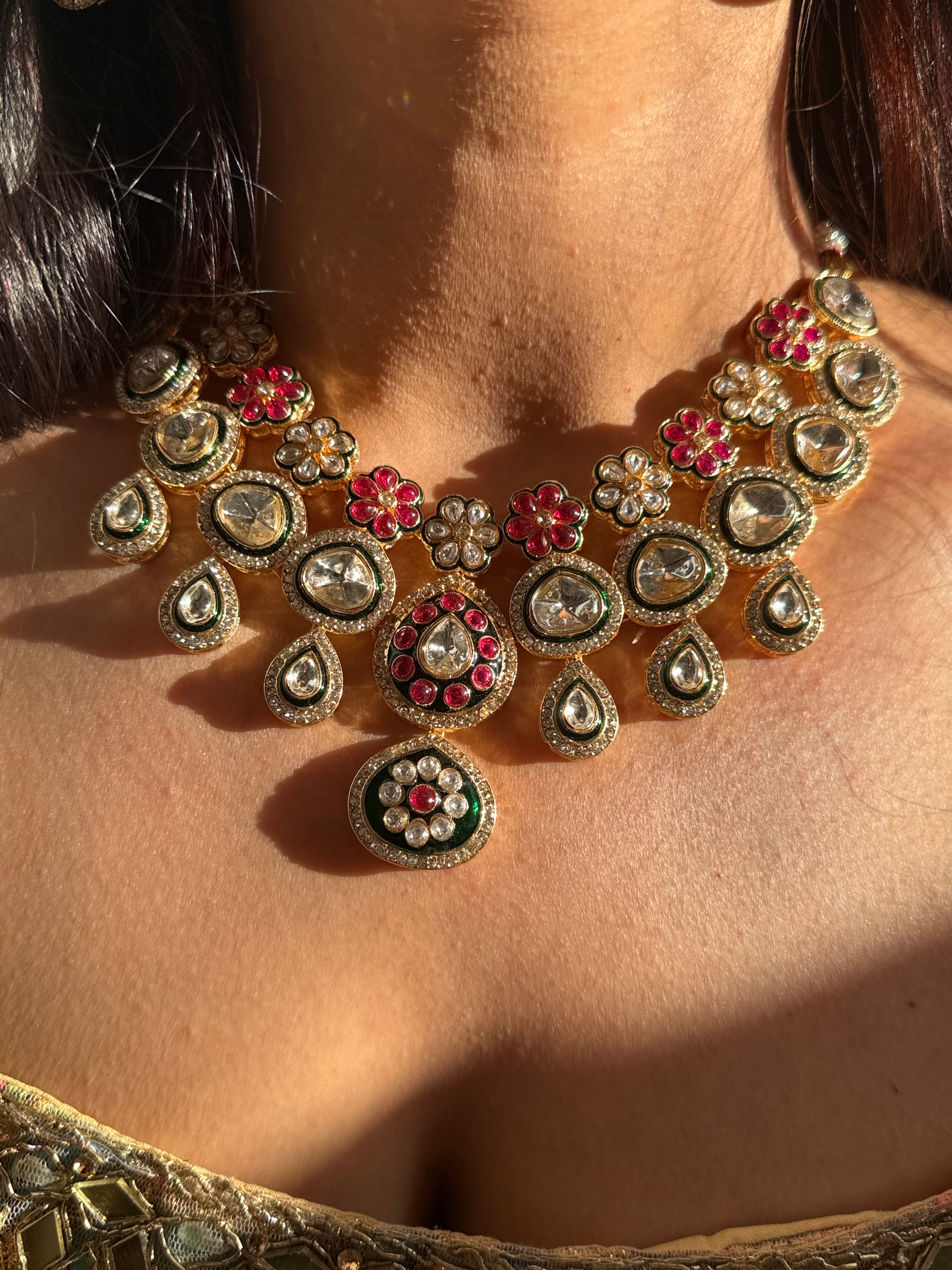 Royal Kundan Floral Necklace