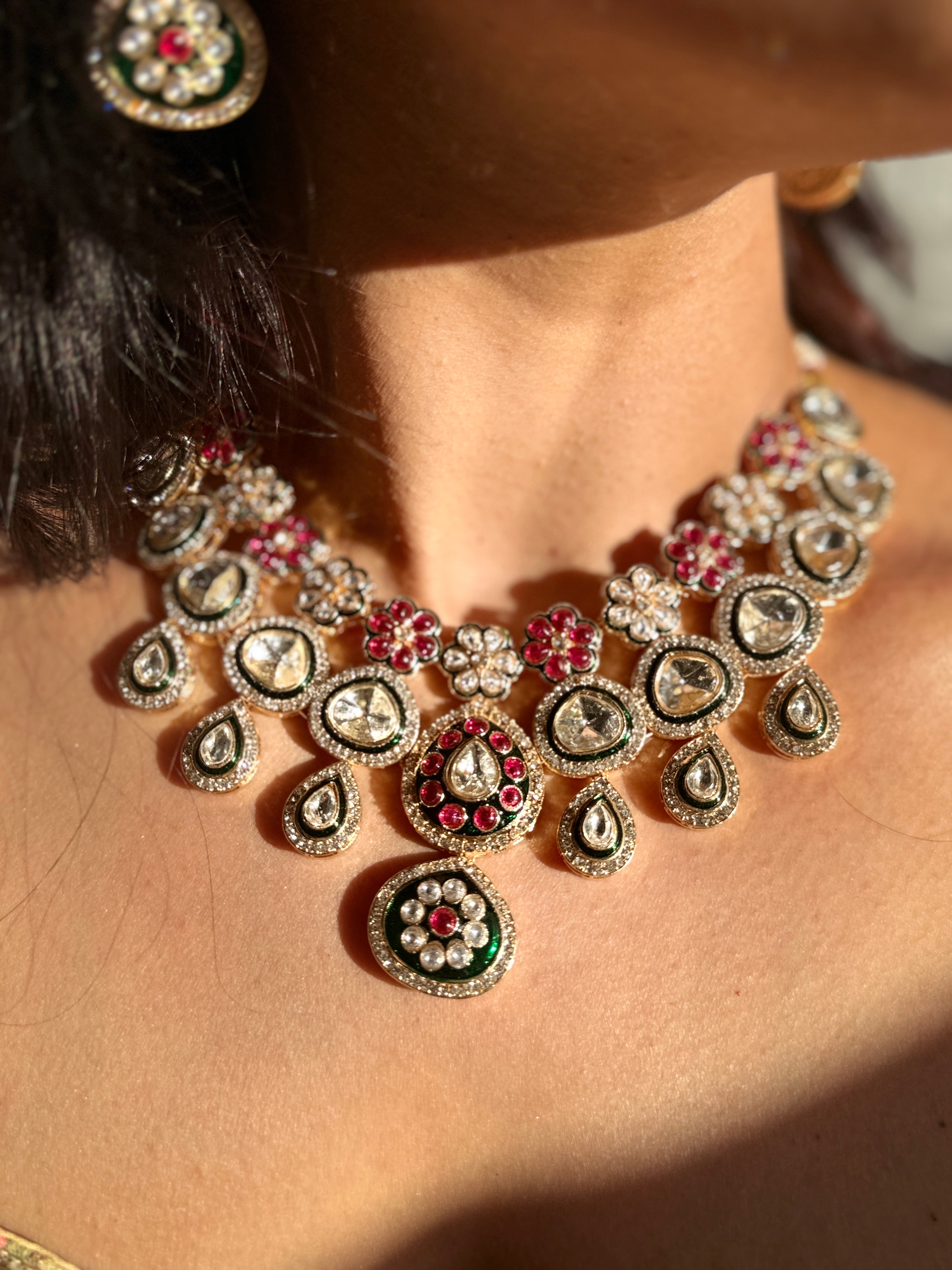 Royal Kundan Floral Necklace