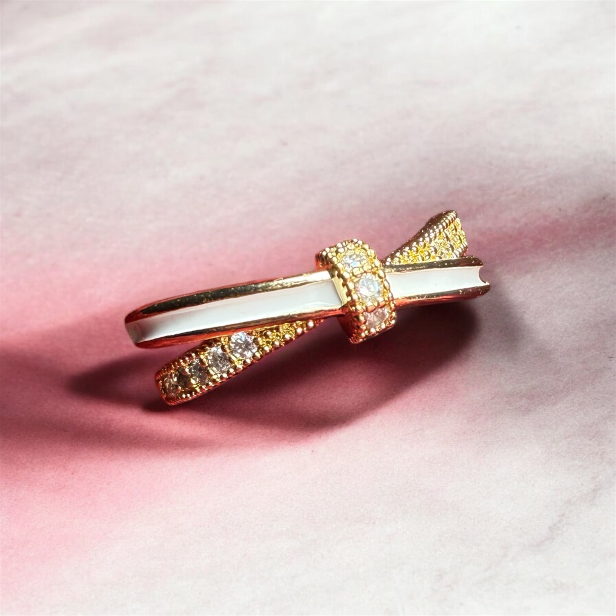 Elegant Bow Diamond Ring