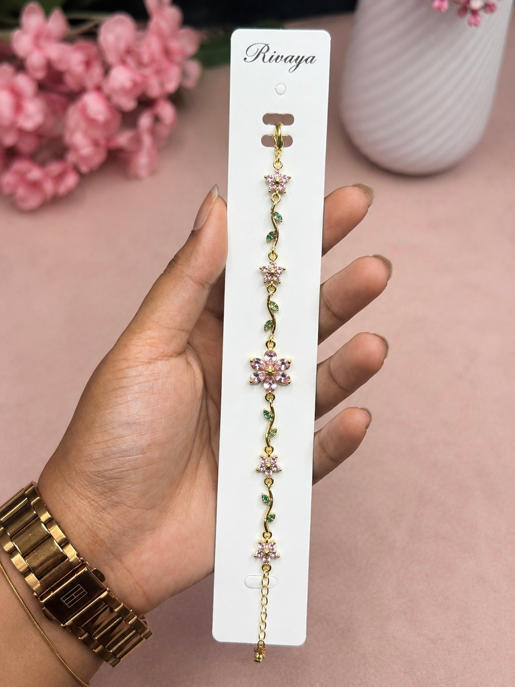 Floral Bloom Crystal Bracelet