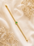Elegant Green Stone Tennis Bracelet