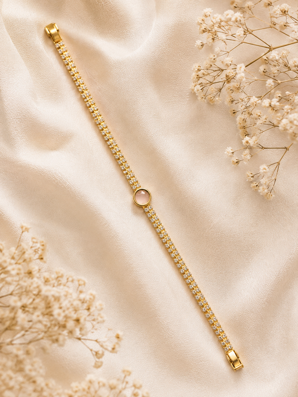 Blush Crystal Tennis Bracelet