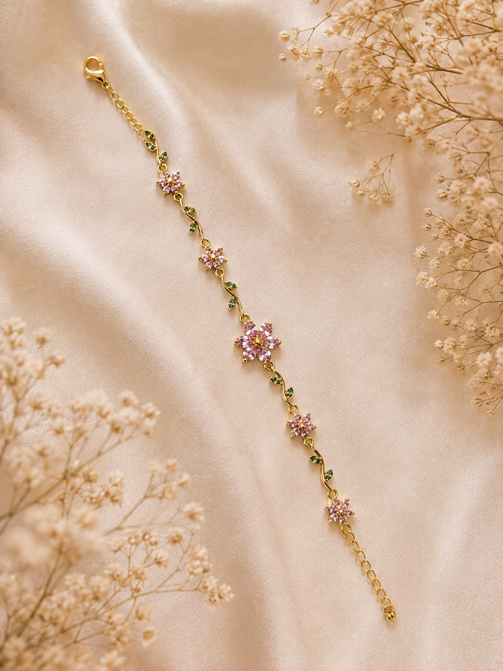 Floral Bloom Crystal Bracelet