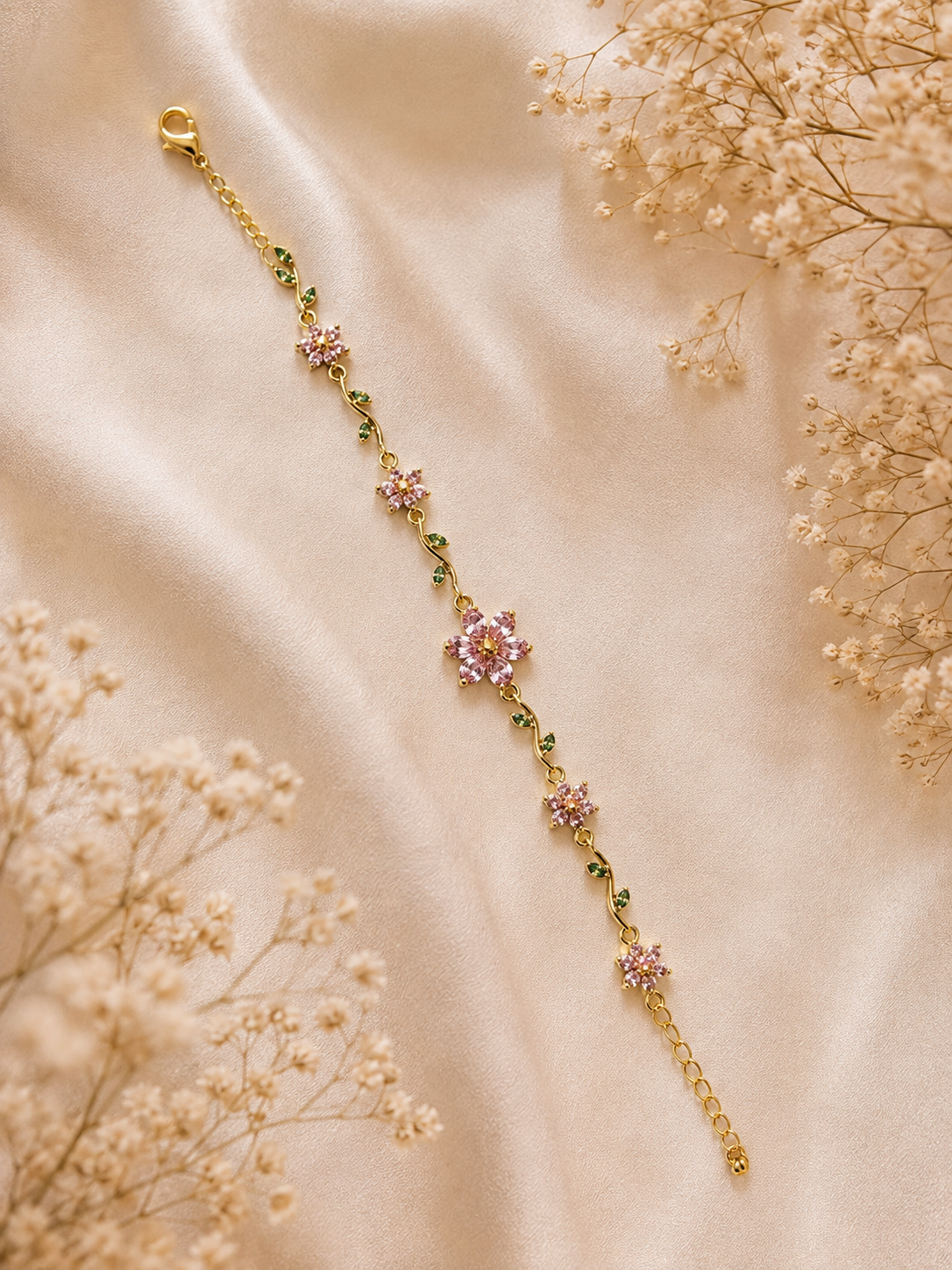 Floral Bloom Crystal Bracelet