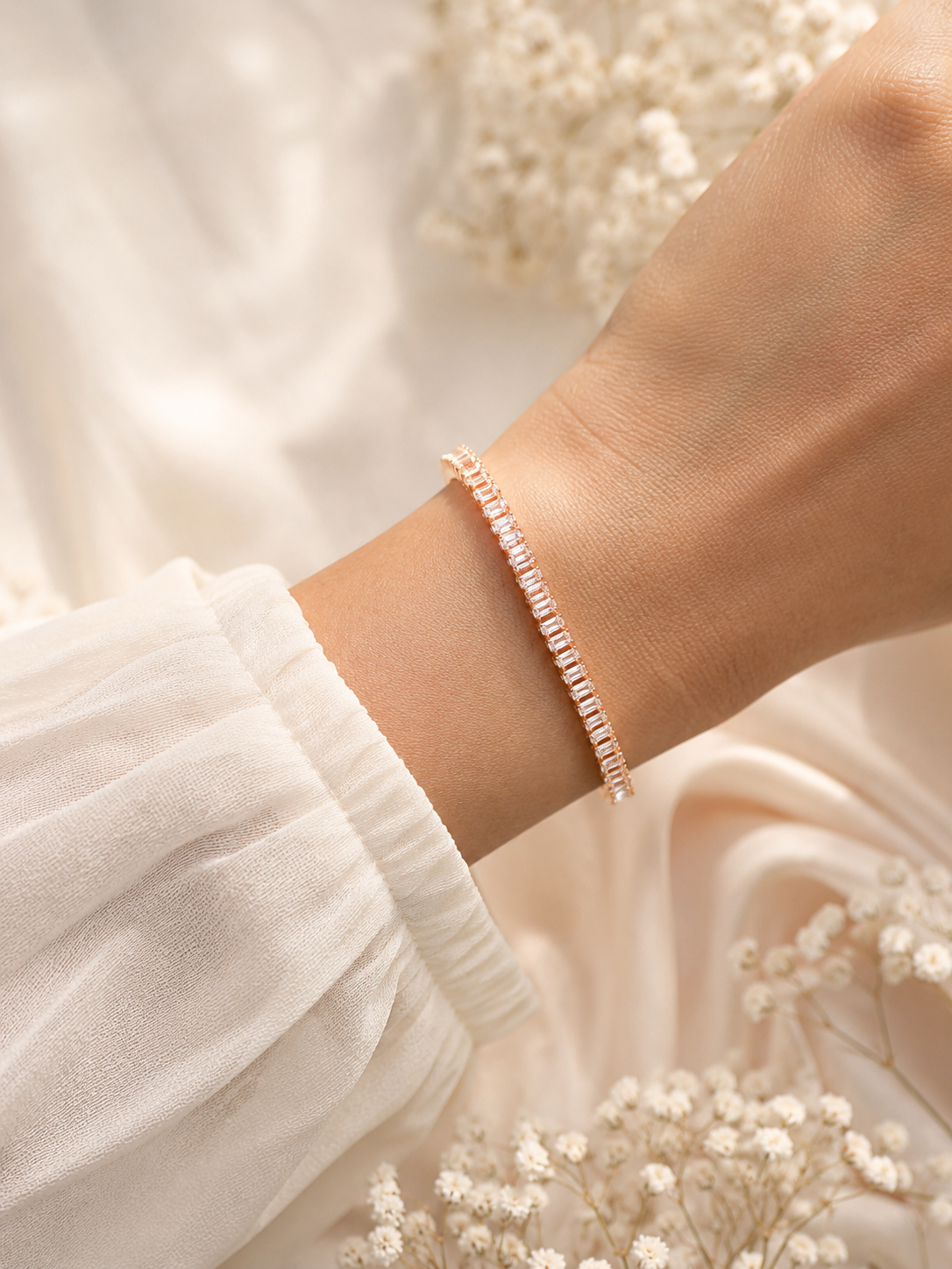 Rivaya Rose Gold Tennis Bracelet