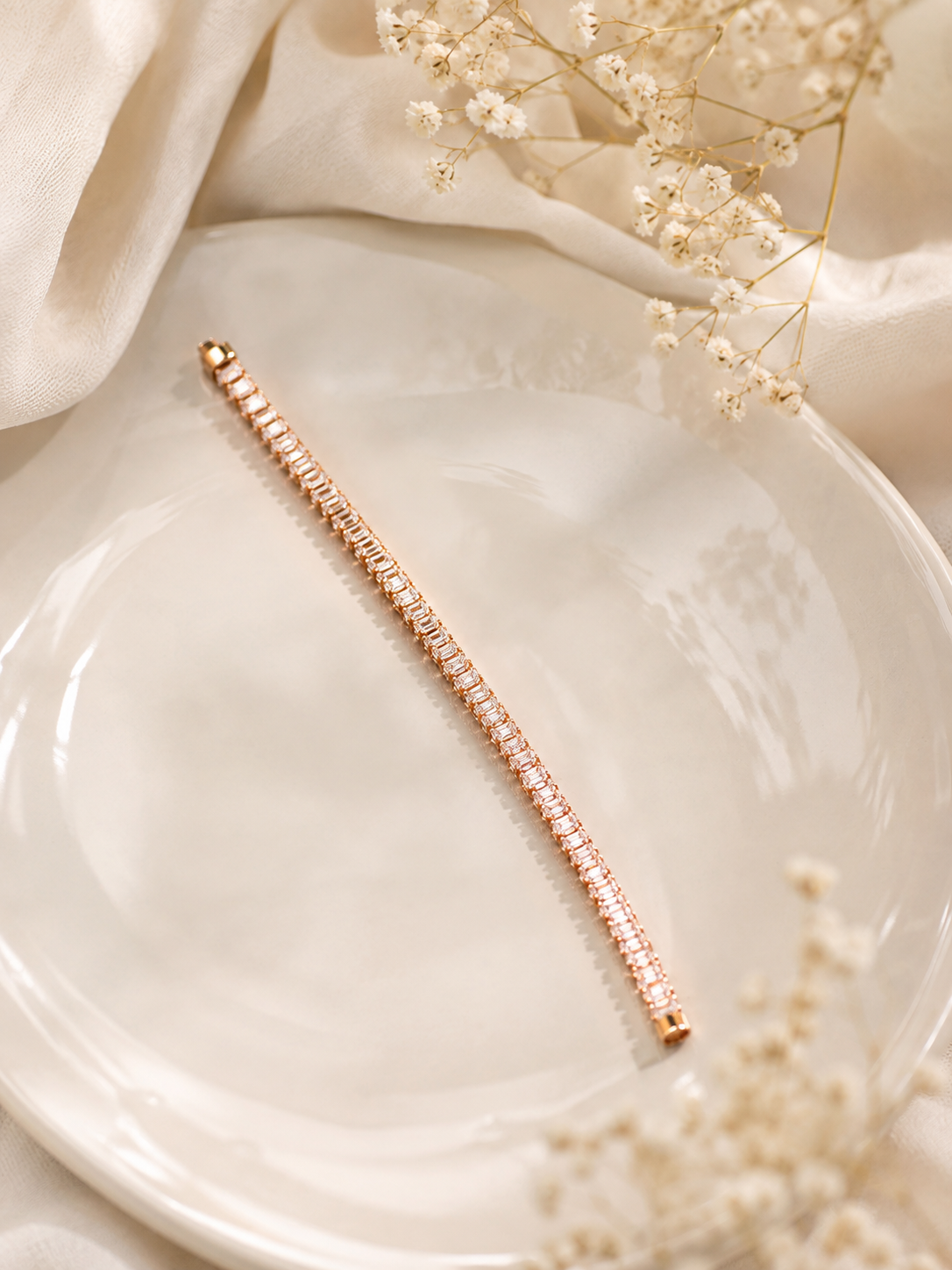 Rivaya Rose Gold Tennis Bracelet