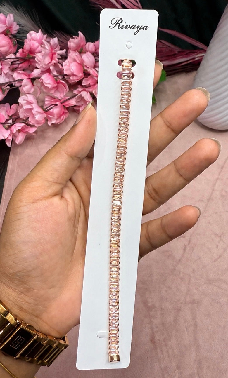 Rivaya Rose Gold Tennis Bracelet