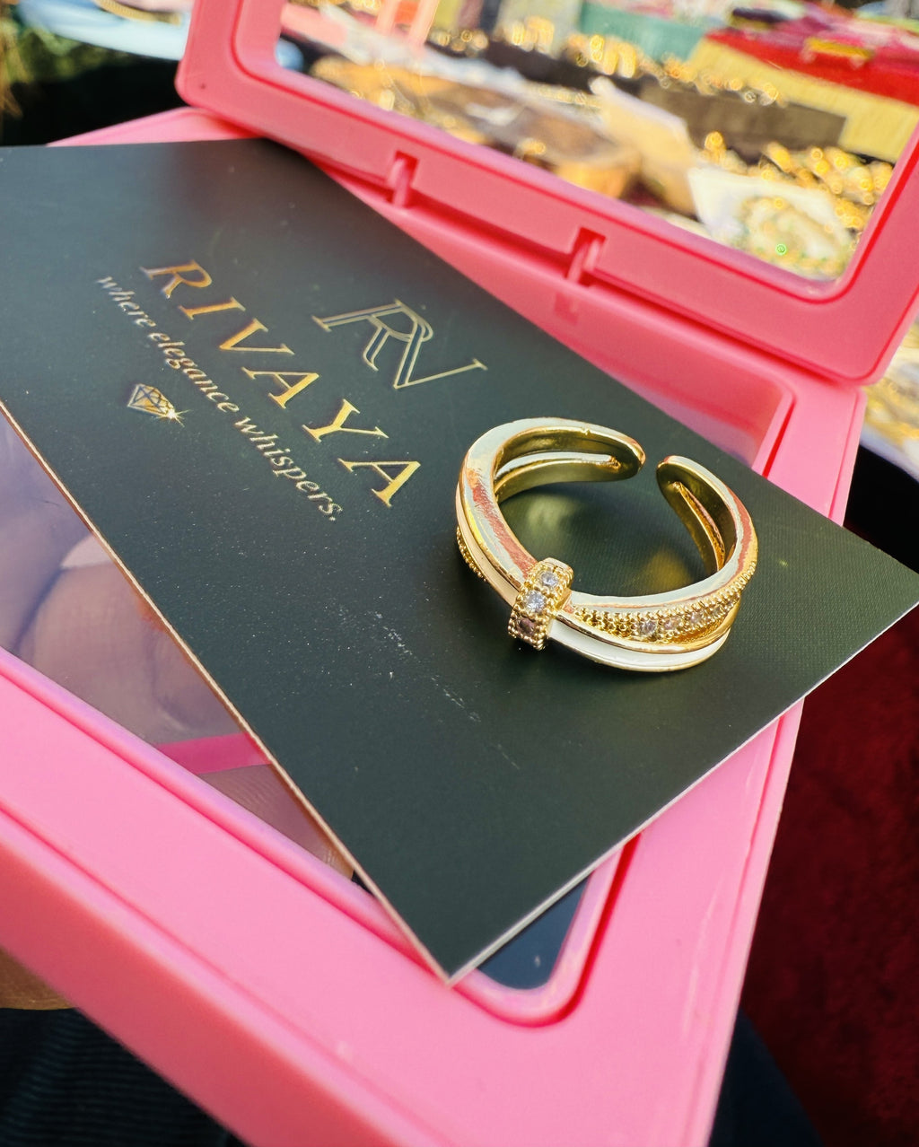 Elegant Bow Diamond Ring