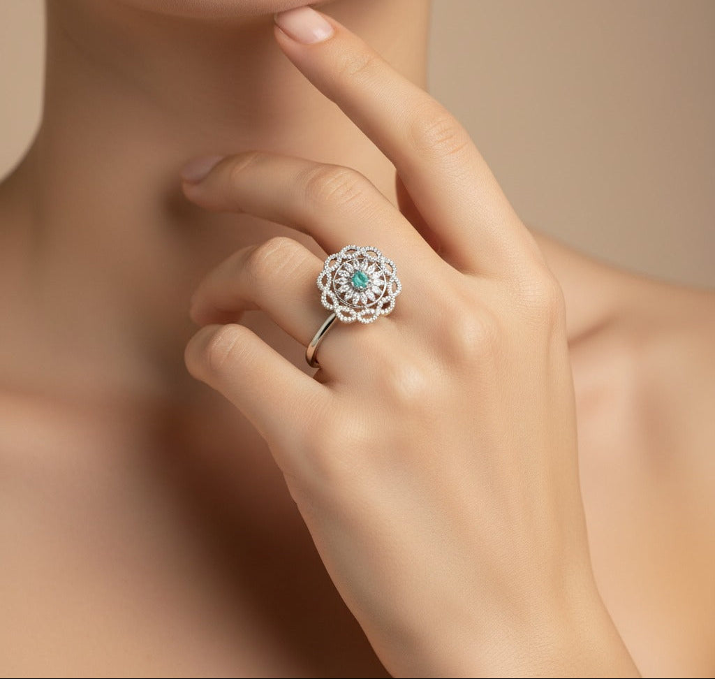 Celeste Bloom Turquoise Ring