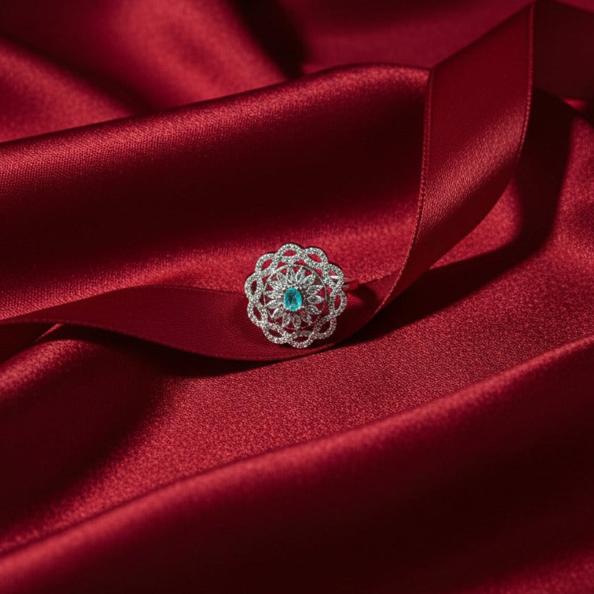 Celeste Bloom Turquoise Ring