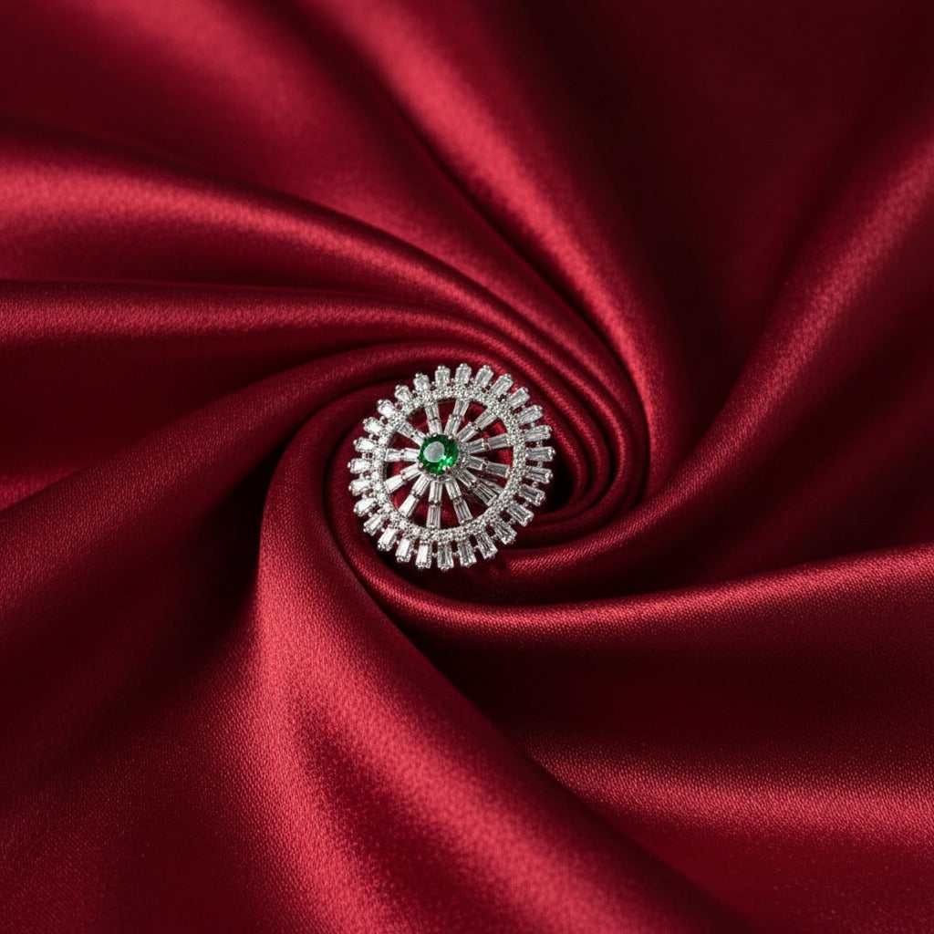 Emerald Halo Radiance Ring