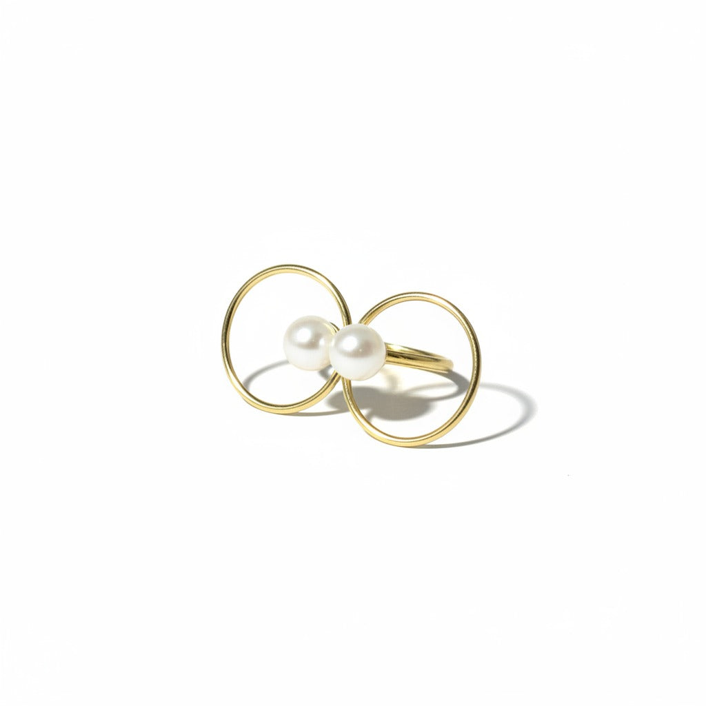 Dual Pearl Orbit Ring