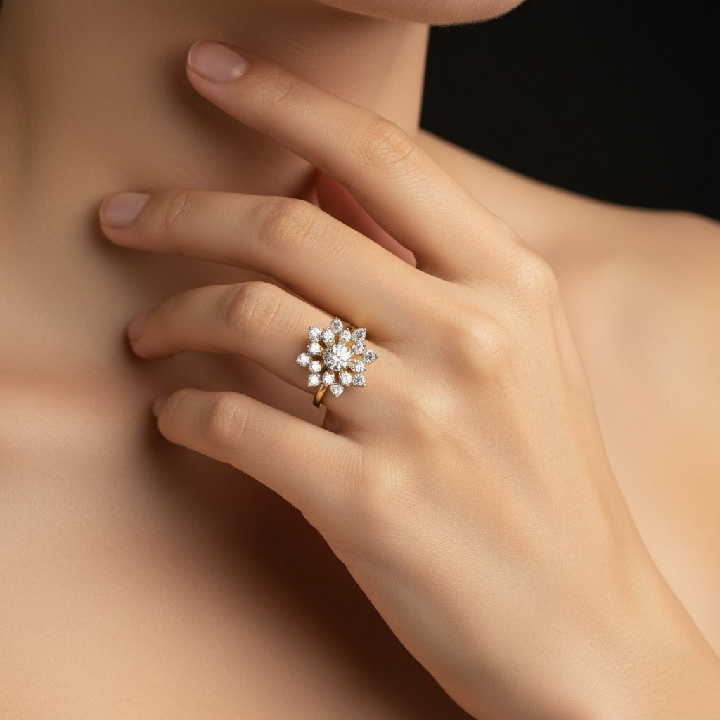 Celeste Bloom Zircon Ring