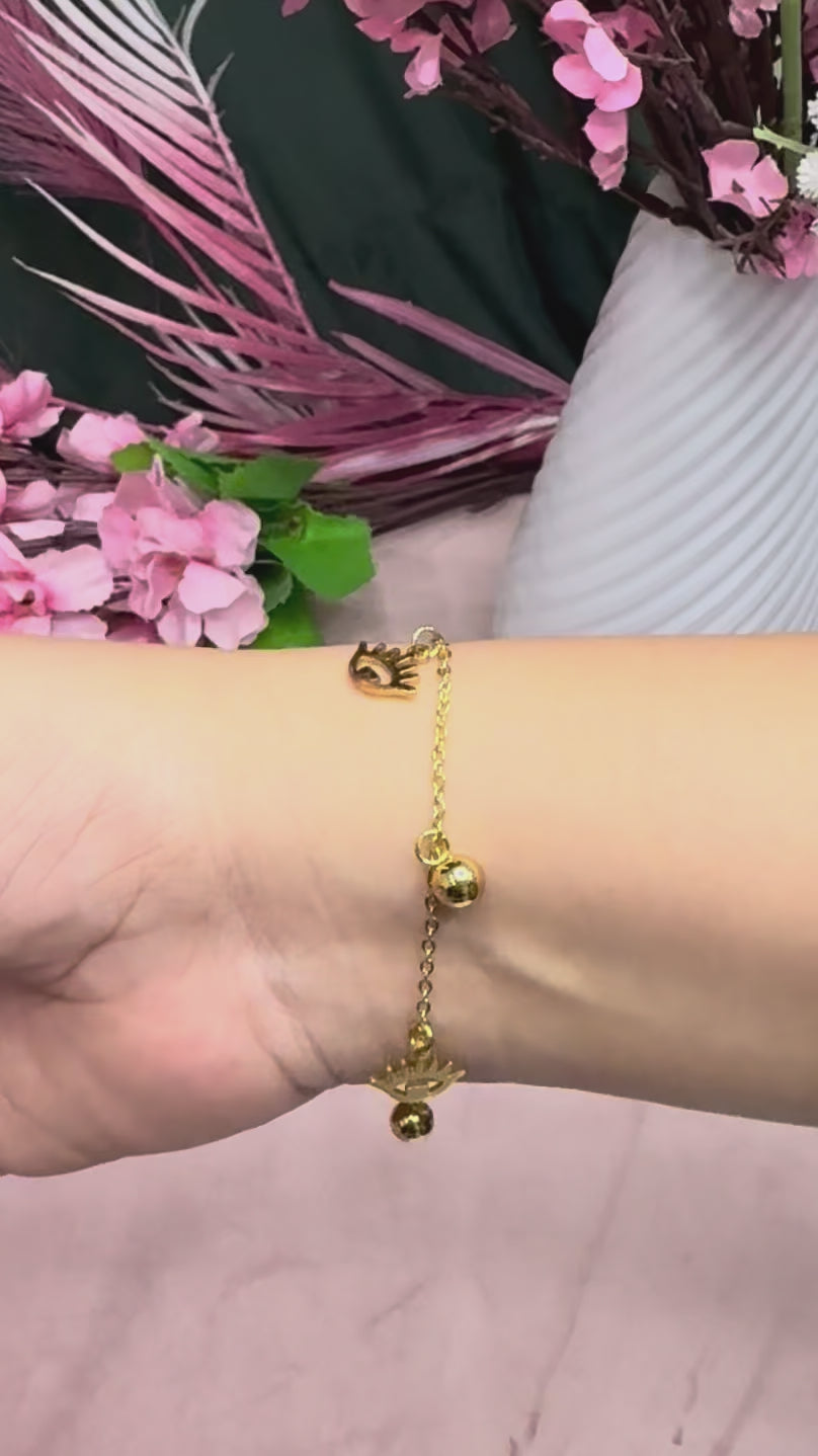 Rivaya Golden Evil Eye Bracelet