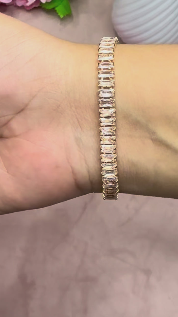 Rivaya Rose Gold Tennis Bracelet