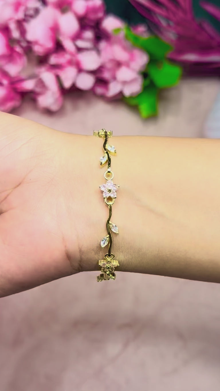 Rivaya Pink Floral Bracelet