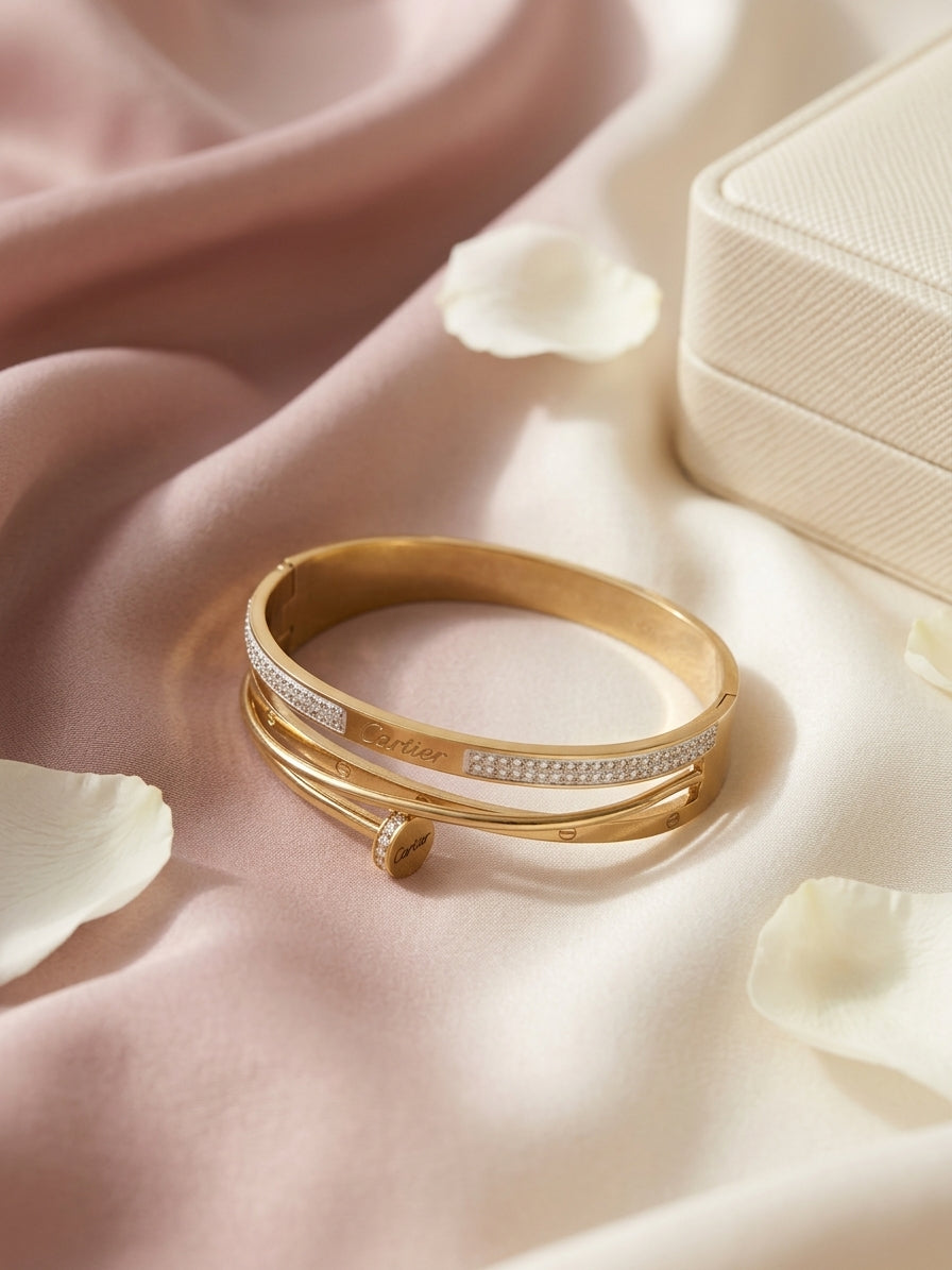 Rivaya Traditional Gold Kada Bracelet