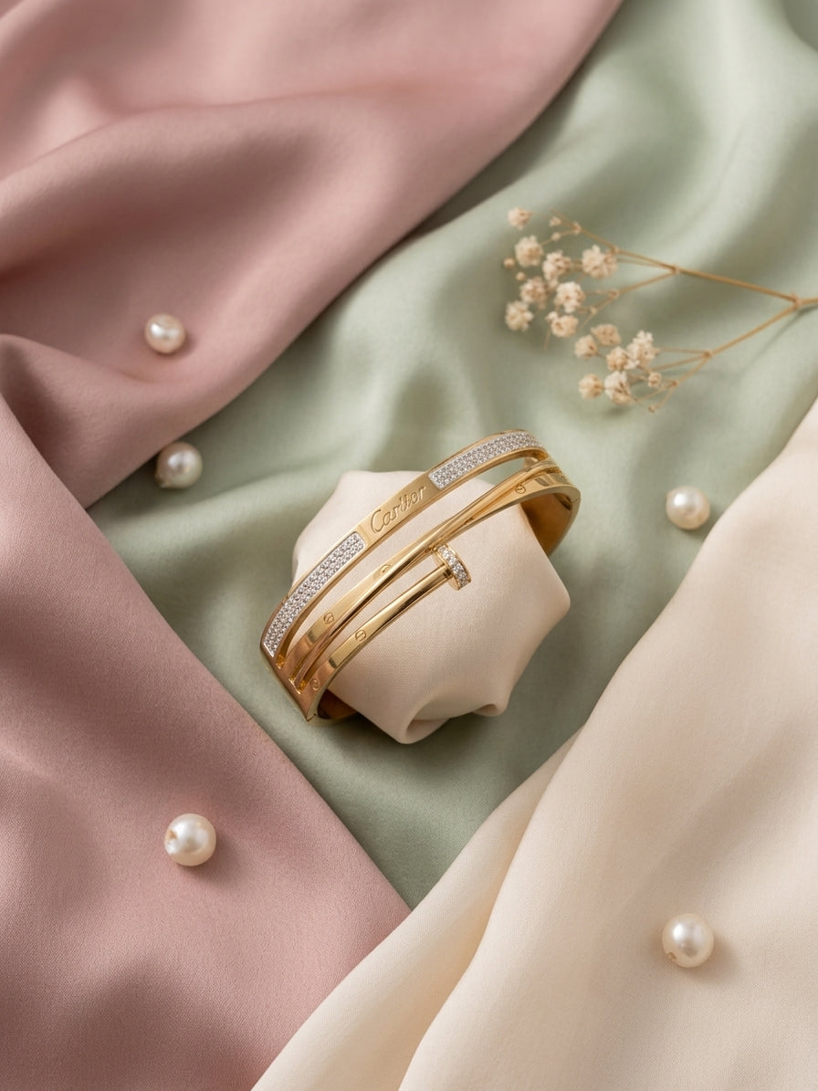 Rivaya Traditional Gold Kada Bracelet