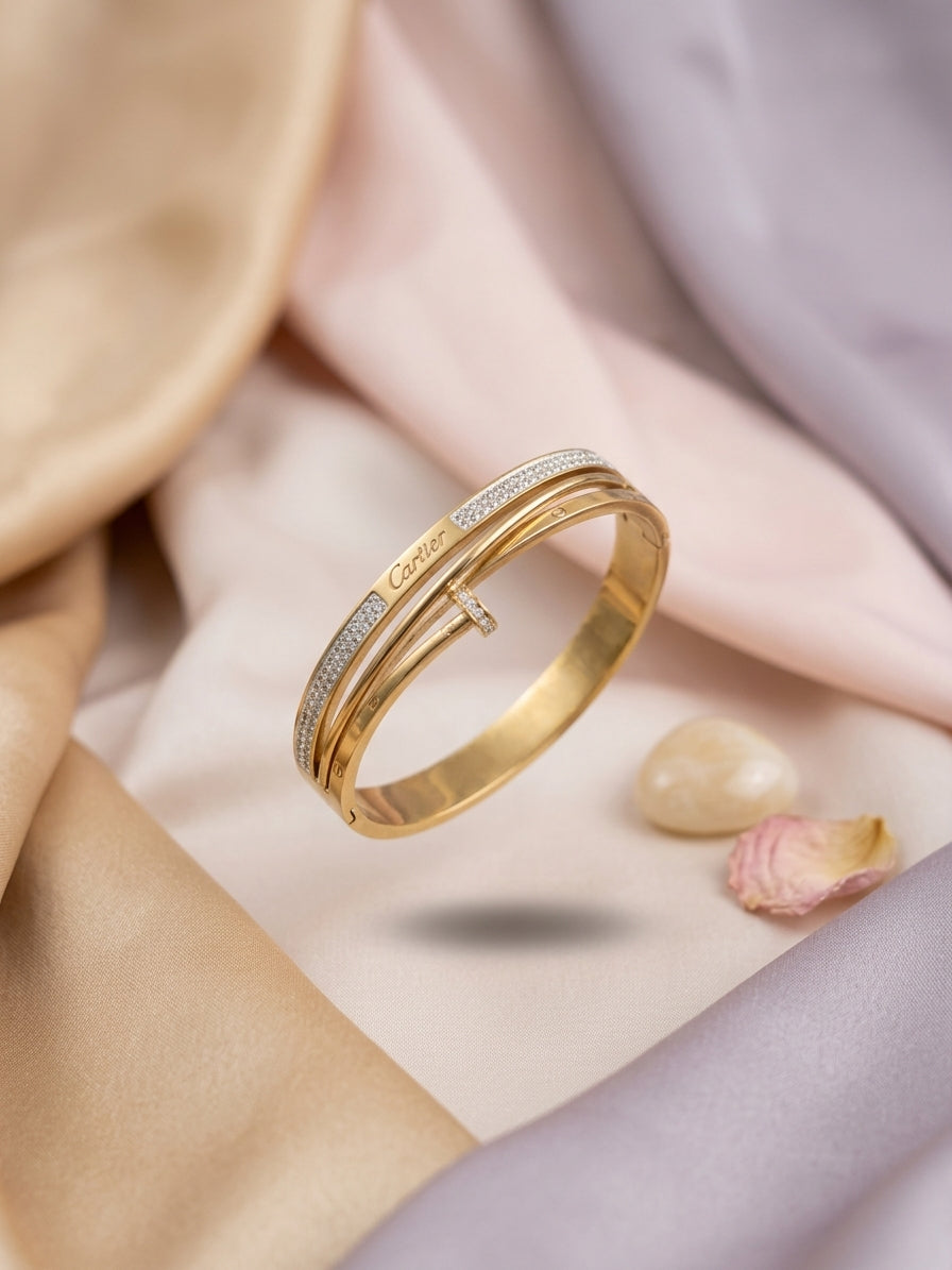 Rivaya Traditional Gold Kada Bracelet