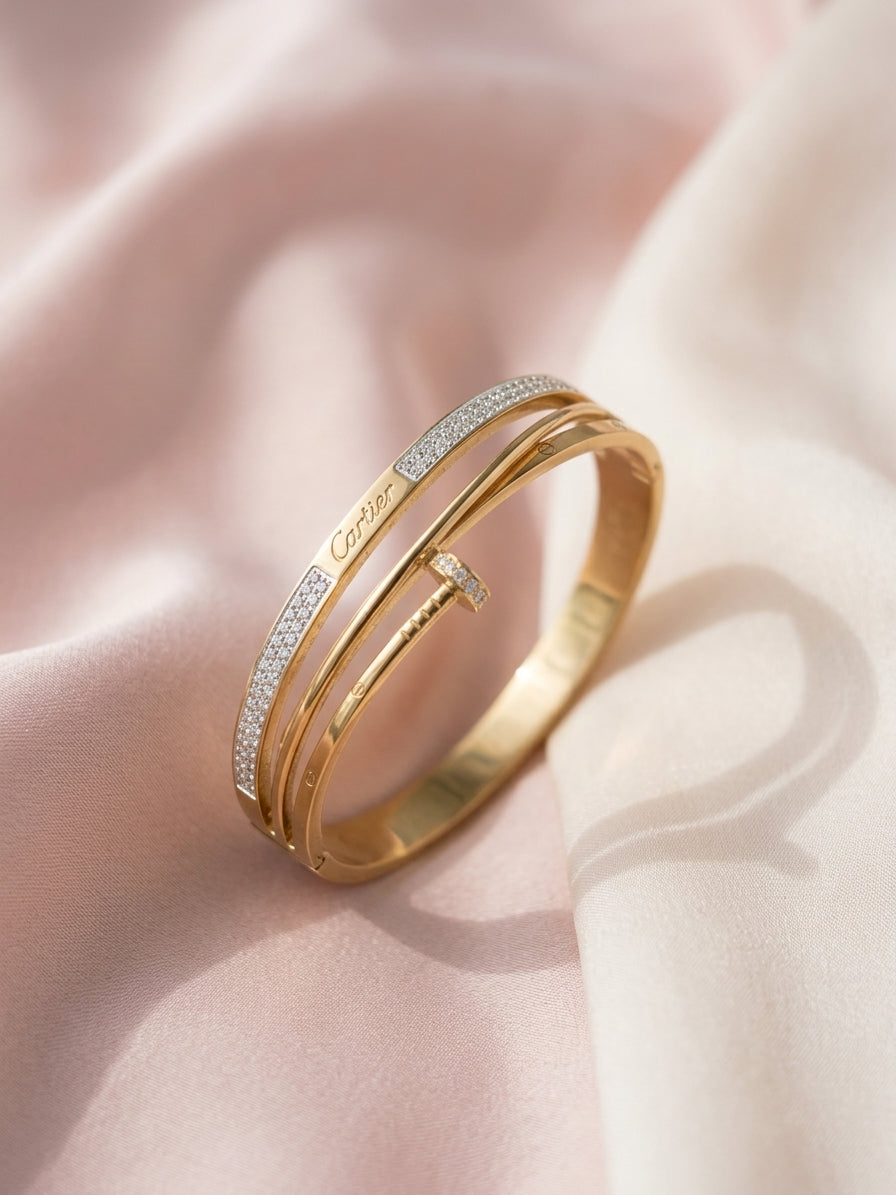 Rivaya Traditional Gold Kada Bracelet